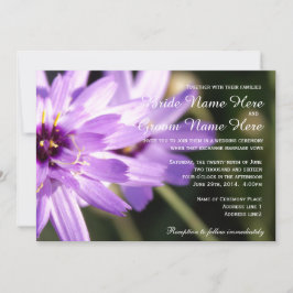 Elegante, hübsche lila Blume Sommerhochzeit Einladung