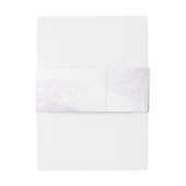 Elegante Hübsche Monogram Lila Blumenhochzeit Einladungsbanderole (Rückseitenbeispiel)