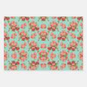 Elegante Hübsche Polka-DotStreifen Geschenkpapier Set (Vorderseite 2)