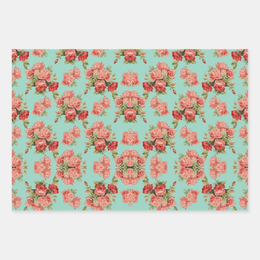 Elegante Hübsche Polka-DotStreifen Geschenkpapier Set (Vorderseite 2)