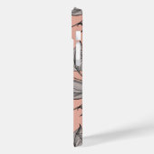 Elegante Hübsche, rosa und graue Blume Case-Mate iPhone Hülle (Rückseite / Links)