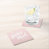 Elegante hübsche Rose Gold Glitzer Bridesmaid Rechteckiger Pappuntersetzer (Vor Ort)