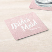 Elegante hübsche Rose Gold Glitzer Bridesmaid Rechteckiger Pappuntersetzer (angewinkelt)