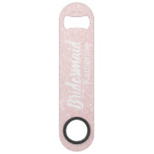 Elegante hübsche Rose Gold Glitzer Bridesmaid Speed Flaschenöffner (Vorderseite)