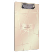 Elegante hübsche Rose Gold & Rosa geometrisch Klemmbrett (Rechts)