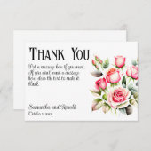 Elegante Hübsche Rosenstöcke Dankeschön-Karte Einladung (Vorne/Hinten)