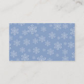 Elegante Hübsche Schneeflocken Eiswinterfest Visitenkarte (Rückseite)