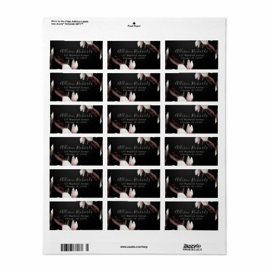 Elegante Hübsche Typografie-Rücksendeadresse Adressaufkleber (Vorne)