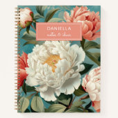 Elegante, Hübsche, Vintage, bläserne Pfirsichpfirs Notizblock (Vorderseite)