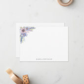 Elegante Hübsche Wasserfarbe Personalisiert Mitteilungskarte (Vorderseite/Rückseite Beispiel)