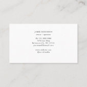 Elegante Hühnerfarm Visitenkarte (Rückseite)