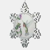 Elegante Hummingbird Blume Snowflake Ornament (Rechts)