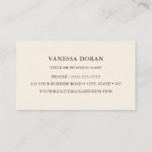 Elegante Hummingbird Business Card Visitenkarte (Rückseite)