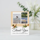 Elegante Hummingbird Hochzeitssammlung Foto Dankeskarte (Stehend Vorderseite)