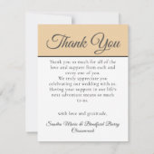 Elegante Hummingbird Hochzeitssammlung Foto Dankeskarte (Rückseite)