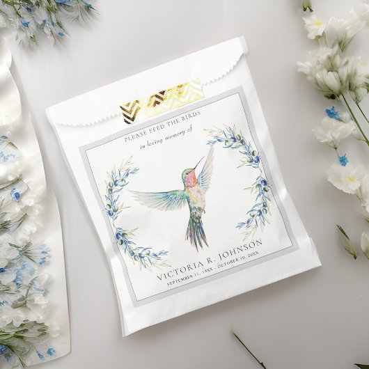 Elegante Hummingbird Seed Packet Beerdigung Gedenk Geschenktütchen