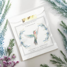 Elegante Hummingbird Seed Packet Beerdigung Gedenk