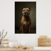 Elegante Hund-Silhouette Poster (Küche)