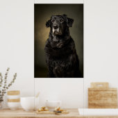 Elegante Hund-Silhouette Poster (Küche)