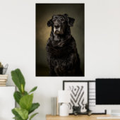 Elegante Hund-Silhouette Poster (Heimbüro)