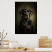 Elegante Hund-Silhouette Poster (Küche)