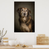 Elegante Hund-Silhouette Poster (Küche)