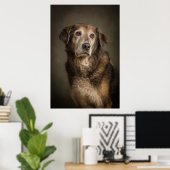 Elegante Hund-Silhouette Poster (Heimbüro)