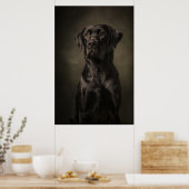 Elegante Hund-Silhouette Poster (Küche)