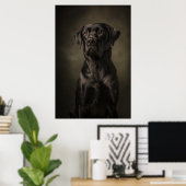 Elegante Hund-Silhouette Poster (Heimbüro)