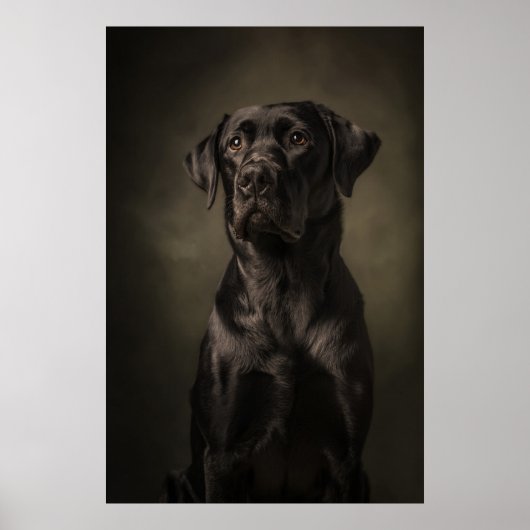 Elegante Hund-Silhouette Poster (Vorne)
