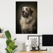 Elegante Hund-Silhouette Poster (Heimbüro)