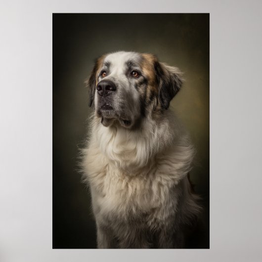 Elegante Hund-Silhouette Poster (Vorne)
