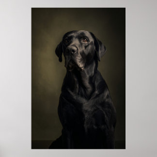 Elegante Hund-Silhouette Poster