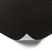 Elegante Hund-Silhouette Poster (Ecke)