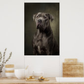 Elegante Hund-Silhouette Poster (Küche)