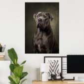 Elegante Hund-Silhouette Poster (Heimbüro)