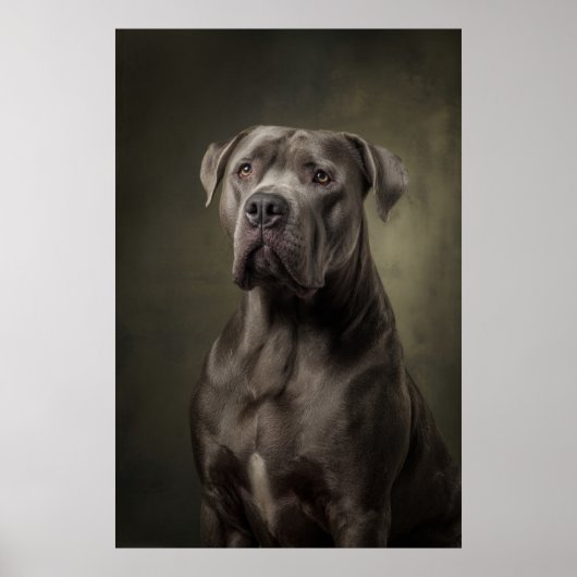 Elegante Hund-Silhouette Poster (Vorne)