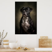 Elegante Hund-Silhouette Poster (Küche)