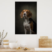Elegante Hund-Silhouette Poster (Küche)