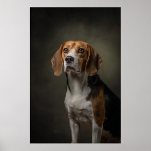 Elegante Hund-Silhouette Poster