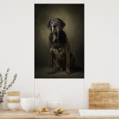 Elegante Hund-Silhouette Poster (Küche)