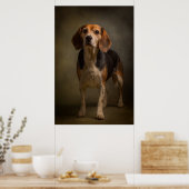 Elegante Hund-Silhouette Poster (Küche)