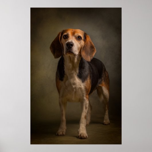 Elegante Hund-Silhouette Poster (Vorne)