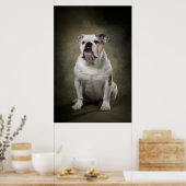 Elegante Hund-Silhouette Poster (Küche)
