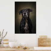 Elegante Hund-Silhouette Poster (Küche)