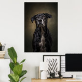 Elegante Hund-Silhouette Poster (Heimbüro)