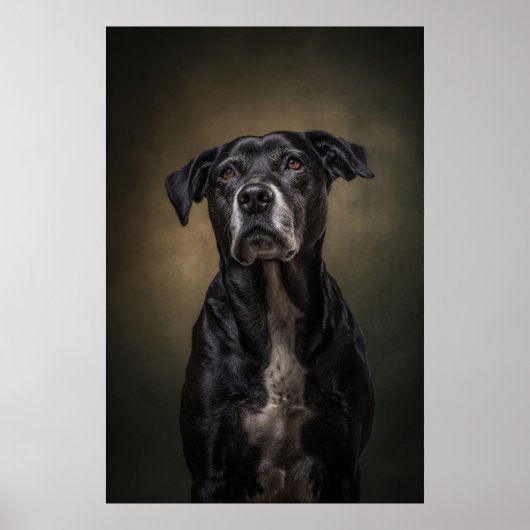 Elegante Hund-Silhouette Poster (Vorne)