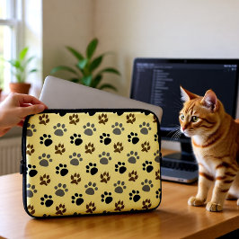 Elegante Hunde-Pfoten Laptopschutzhülle