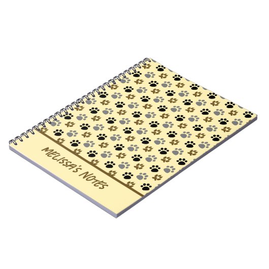 Elegante Hunde-Pfoten Notizblock (Linke Seite)