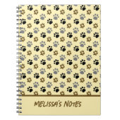 Elegante Hunde-Pfoten Notizblock (Vorderseite)